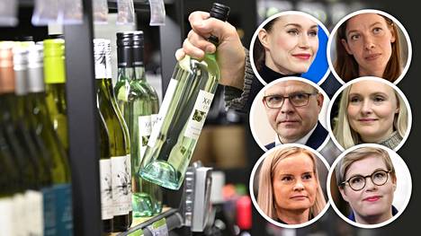 Puoluejohtajien mielipiteet viinien myynnin sallimisesta ruokakaupoissa vaihtelevat.