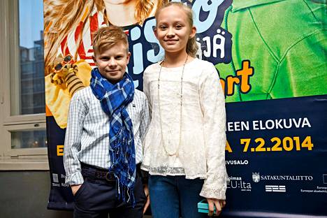 Samuel Shipway ja Sanni Paatso tähdittivät kolmea Risto Räppääjä -elokuvaa vuosina 2014–2016.