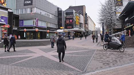 Kuvaa Jyväskylän kaupungin keskustasta.