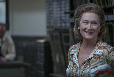 Meryl Streep sai uransa 21. Oscar-ehdokkuuden Steven Spielbergin ohjaamasta, 1970-luvun tositapahtumiin perustuvasta sanomalehtidraamasta The Post.