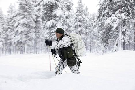 Sodankylän Jääkäriprikaatissa järjestetään kansainvälisiä talvisodankäyntiharjoituksia. Kuva vuodelta 2018.