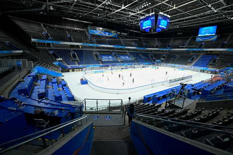 Tämä Pekingin National Indoor Stadium toimii helmikuussa olympiajääkiekon päänäyttämönä. Kisat pelataan kapeassa NHL-kaukalossa.