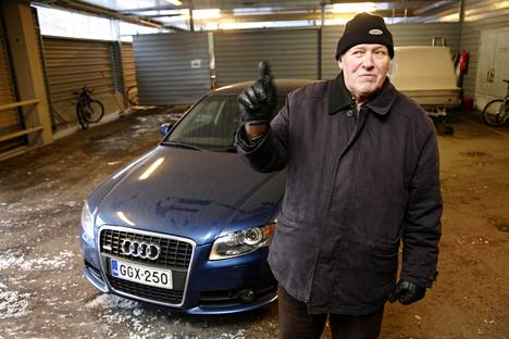 Matti Nykäseltä ulosmitatun Audin osti eläköitynyt raittiussihteeri Urpo Taponen vuonna 2010.