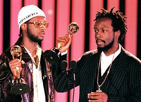 Pras Michel (vasemmalla) ja Wyclef Jean muodostivat yhdessä Lauryn Hillin kanssa The Fugees -yhtyeen.