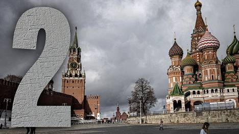 Kreml, Punainen tori ja Pyhän Vasilin katedraali kaksi päivää ennen kuin Venäjä hyökkäsi Ukrainaan.