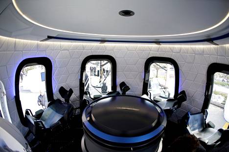 Kuva Blue Originin raketin sisätiloista.