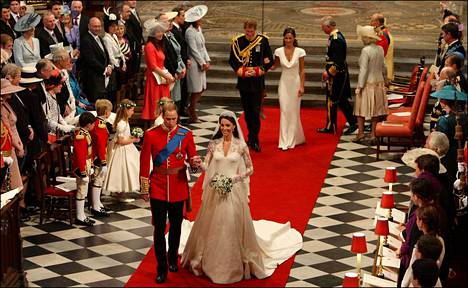 Williamin ja Catherinen häitä juhlittiin tasan kahdeksan vuotta sitten Westminster Abbeyssa.