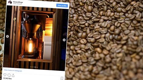 Martinan erikoinen kahvinkeitin valmistaa kahvin tuoreista pavuista.