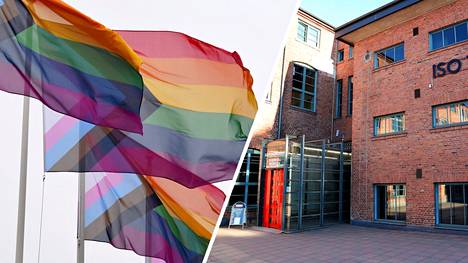 Lapuan Pride-viikko on alkanut ikävissä merkeissä. Oikealla kuva Lapuan kirjastorakennuksesta vuodelta 2019.
