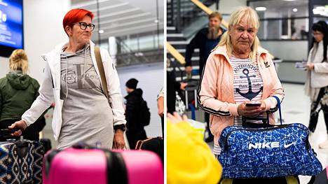 Riitta Rantala ja Tuula Keihänen-Soinsaari joutuivat epäonnisen matkan päätteeksi vielä taksimatkalle kotipaikkakunnilleen lennon laskeuduttua Kuopioon.