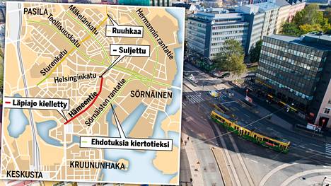 Helsingin Hämeentie suljetaan yksityisautoilta huomenna – onko luvassa  kaaos, sumppu – vai molemmat? - Kotimaa - Ilta-Sanomat