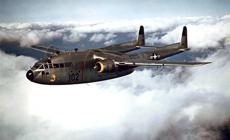 Tällainen Fairchild C-119 Flying Boxcar -kone katosi heinäkuussa 1965.