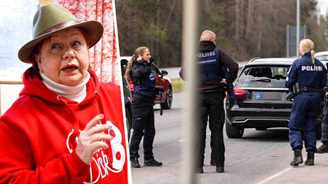 Näyttelijä Tuija Piepponen ei tiennyt, mistä on kyse nähdessään poliisiautot ja ambulanssit.