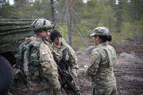 Yhdysvaltalaisia sotilaita kansainvälisessä Arrow 22 -harjoituksessa Niinisalossa 4. toukokuuta.