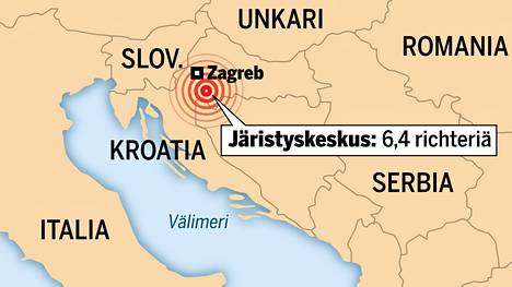 Voimakas maanjäristys Kroatian keskiosassa – Zagrebissa ihmiset ryntäsivät  paniikissa kaduille - Ulkomaat - Ilta-Sanomat