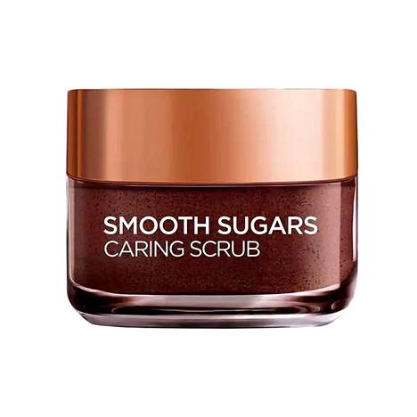 L’Oréal Paris Smooth Sugars Caring Scrub, 10,90 € / 50 ml. ”Uskomaton tuote. Kuorinta ei ole liian tehokas tai voimakas, se tuntuu iholla hoitavalta, eikä iho ole yhtään kireä tai kuiva jälkeenpäin. Kasvot hehkuvat kuorinnan jälkeen ja seuraavana päivänä.”