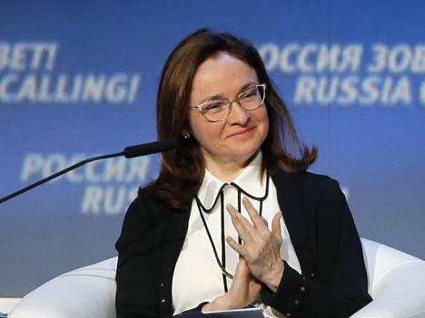 
Venäjän keskuspankin pääjohtaja Elvira Nabiullina.
