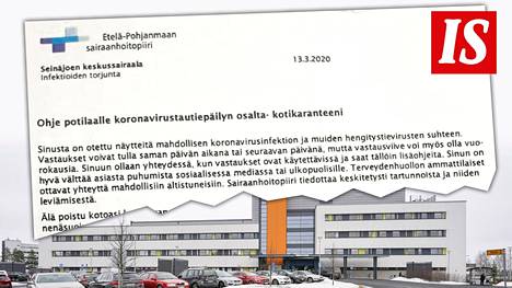 Tällaista ohjetta on jaettu Etelä-Pohjanmaalla. Taustalla Seinäjoen keskussairaala.