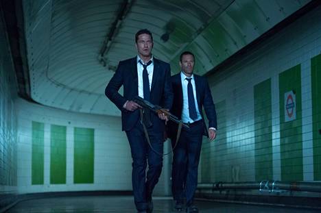 London Has Fallen -elokuvassa Gerard Butler ja Aaron Eckhart jahtaavat terroristeja muun muassa metrotunnelissa.