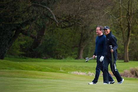 Britannian pääministeri David Cameron ja Yhdysvaltain presidentti Barack Obama golfasivat yhdessä Obaman Britannian-vierailun yhteydessä huhtikuussa.