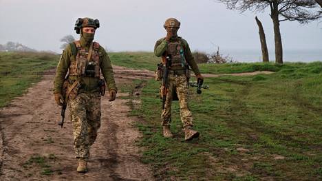 Ukrainalaissotilaita Odessan alueella huhtikuun lopulla.