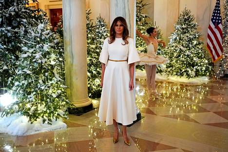Vuodetut puhelut paljastivat Melanian vihaavan Valkoisen talon koristelua. Kuvassa joulun 2017 teema.