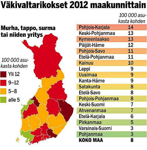 Täällä saa turpaan – IS listasi Suomen väkivaltaisimmat maakunnat - Kotimaa  - Ilta-Sanomat