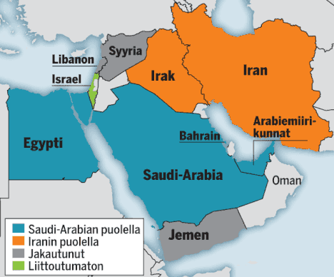 Lähi-idän kylmä sota: tästä on kyse Saudi-Arabian ja Iranin  valtakamppailussa, joka on öljykenttäiskun taustalla - Ulkomaat -  Ilta-Sanomat
