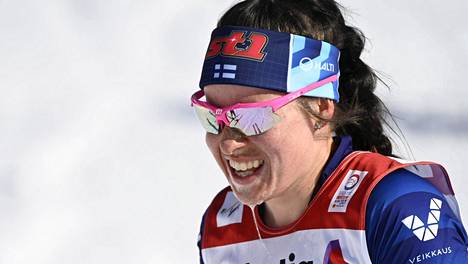 Krista Pärmäkoski kuvattuna Oberstdorfin MM-kisoissa.