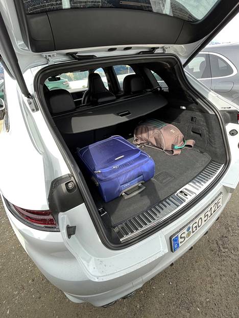 Porsche says the trunk size is 627 litres.