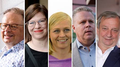 Juhana Vartiainen, Anni Sinnemäki, Elina Valtonen, Tuukka Saimen ja Harry Harkimo.