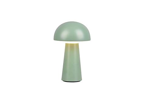 Samaa sienimäistä tyyliä jäljittelee esimerkiksi myös tämä Trio Lightingin valmistama usb-ladattava lamppu.