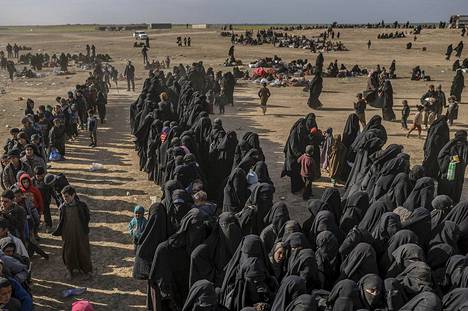 Baghouzin lähistöllä sijaitsevalle leirille on paennut paljon ihmisiä Isisin viimeisiltä alueilta.