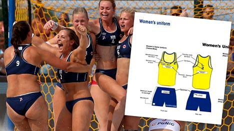 Norjan rantakäsipallojoukkue on kritisoinut bikinisääntöä. Nyt sääntöihin tuli muutos. Bikinit poistuvat.