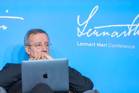 Toomas Hendrik Ilves kuvattuna Lennart Meri -konferenssissa.