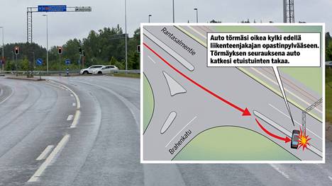 Onnettomuus tapahtui risteysalueella lähellä Savonlinnan keskustaa. 