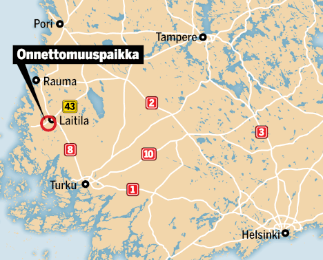 Laitilan liikenneonnettomuudessa kuollut henkilö oli alaikäinen - Turun  seutu - Ilta-Sanomat