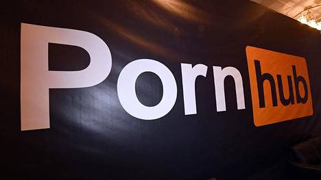 Pornhubin logo Las Vegasissa, Nevadassa 23. tammikuuta 2018.