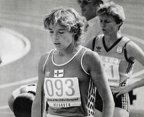 Viimeistään ensi kaudella Viivi Lehikoisen luupissa on Tuija Helanderin SE-aika 54,62, jonka euralainen juoksi Rooman MM-finaalissa 1987. Kuvassa Helander Los Angelesin olympiakisoissa 1984.
