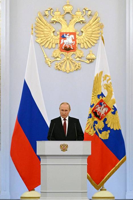 Putin puhui Kremlissä.