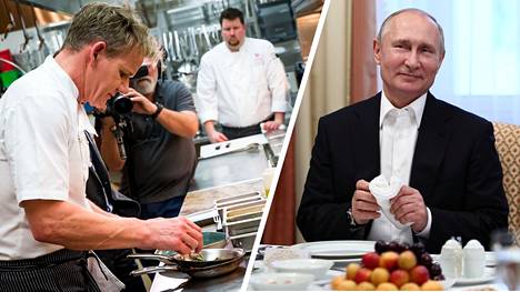 Ramsayn mukaan Putin piti hänelle tarjoillusta ruoasta. Kuvat arkistokuvia.