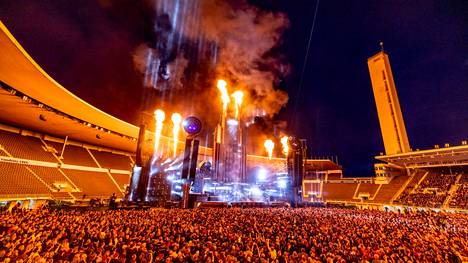 Rammstein esiintyi Helsingin Olympiastadionilla viime viikonloppuna.