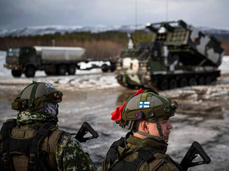 Suomalaisia sotilaita Cold Response -harjoituksessa Norjassa noin kuukausi sitten. 