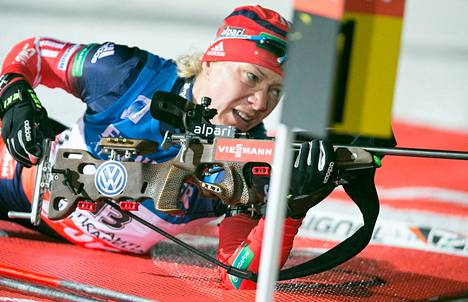 Olga Zaitseva, 44, on ampumahihdon kaksinkertainen olympiavoittaja ja kolminkertainen maailmanmestari.