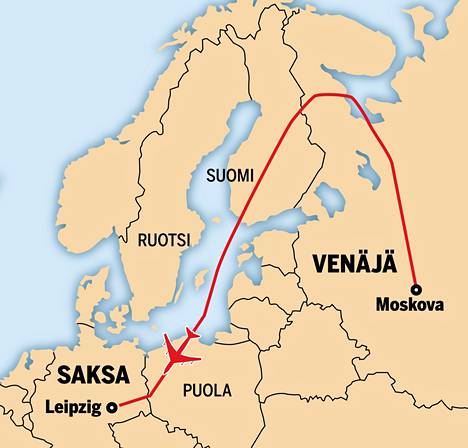 Kartta näyttää venäläisen rahtikoneen oudon reitin Suomen yli - Kotimaa -  Ilta-Sanomat