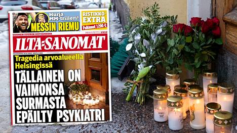 Poliisi epäilee, että 48-vuotias psykiatrina työskennellyt mies surmasi vaimonsa Helsingin Ullanlinnassa joulukuussa.