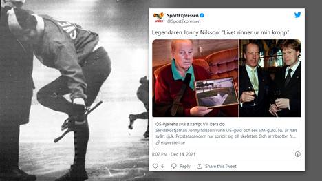 1960-luvun ruotsalaissankari Jonny Nilsson ei enää jaksa elää.