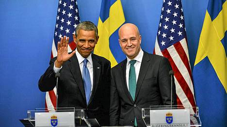 Barack Obama ja Ruotsin pääministeri Fredrik Reinfeldt.