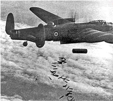 Britannian kuninkaalliset ilmavoimat pudottivat Saksaan toisen maailmansodan aikana kymmeniä tuhansia vastaavanlaisia pommeja.