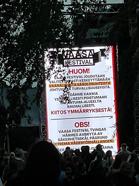 Vaasa Festival oli yksi keskeytetyistä tapahtumista. 